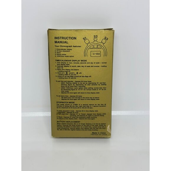 VTG Winston Cup All Purpose Professional Electronic Alarm Stopwatch UNTESTED - Picture 5 of 7